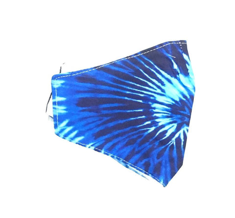 Blue Swirl Cotton Mask - Basket Pizzazz